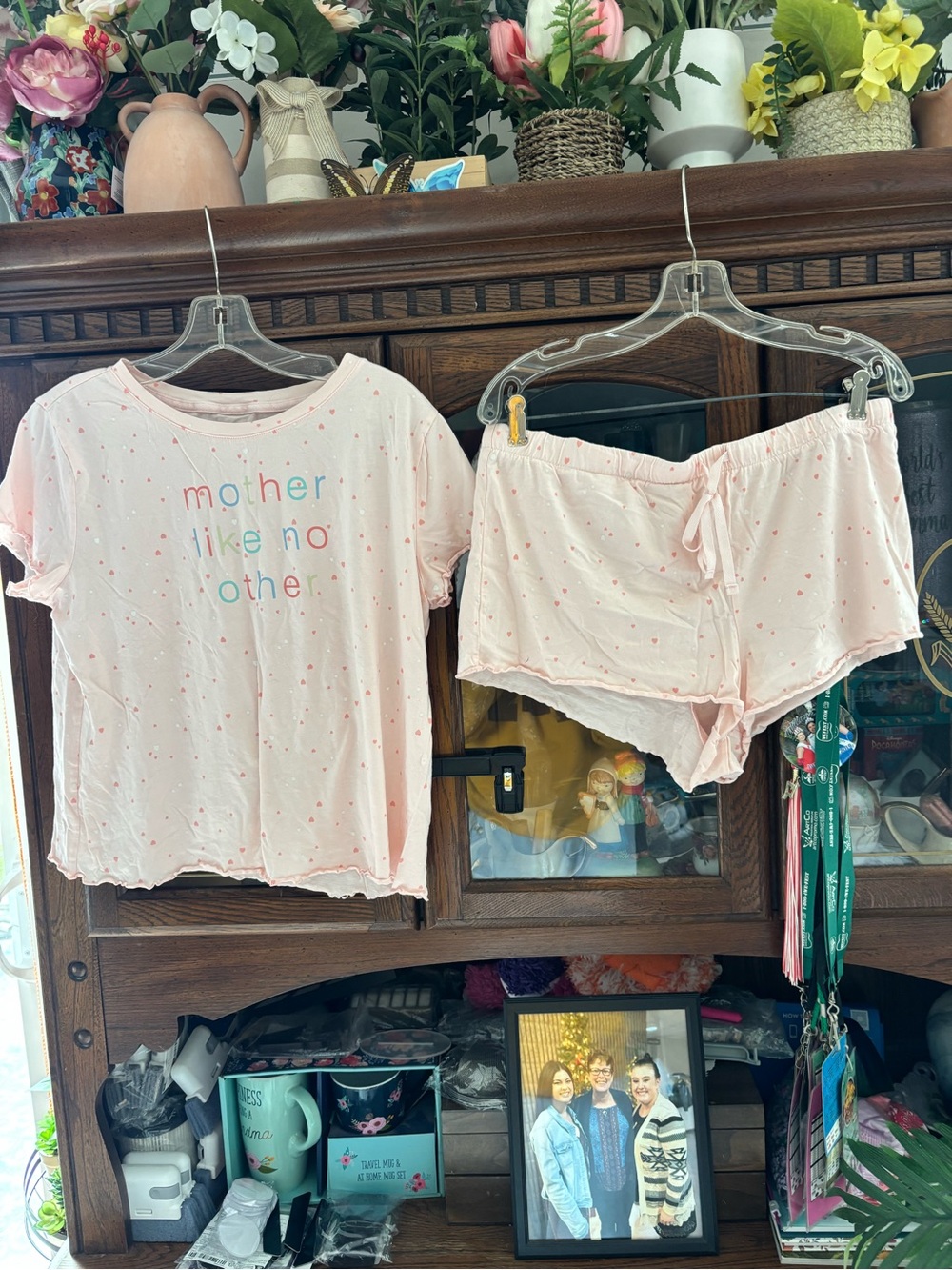 LC Lauren Conrad Light Pink 'Mother Like No Other' Short Sleeve Pajama Set